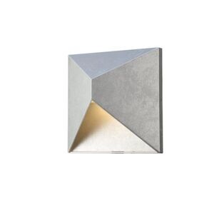 Elegant Furniture Lighting LDOD1100 Olympos 8 Inch Outdoor Wall Light, Silver